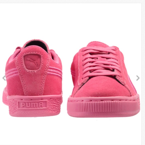 Puma Suede Classic Badge JR Big Kids Pink Size 6 - Picture 7 of 8